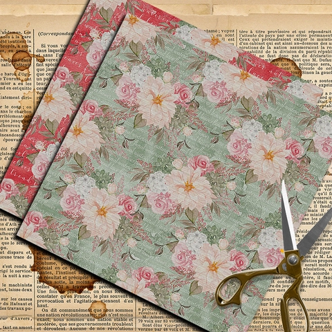 Vintage Blumen Scrapbook Papier Pad Für DIY Bastelarbeiten Karton Hintergrundpapier Für Journaling Fotoalbum Dekor