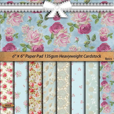 Vintage Blumen Scrapbook Papier Karton Dekoratives Hintergrundpapier Für DIY Handwerk Hand Konto Junk Journaling Papier