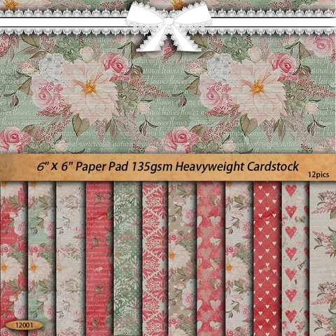 Vintage Blumen Scrapbook Papier Pad Für DIY Bastelarbeiten Karton Hintergrundpapier Für Journaling Fotoalbum Dekor