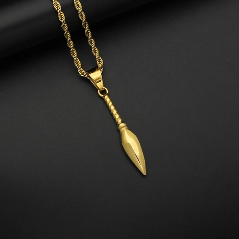 Colgante Punta de Lanza de Acero Inoxidable 316 Retro para Hombre Joyas Punk Personalizadas Solo Colgante Sin Cadena