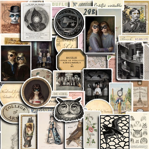 Vintage Viktorianische Personen Scrapbooking Sticker Wasserdicht Retro Gothic Aufkleber Für DIY Journal Laptop Deko