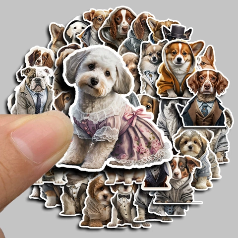 Wasserdichte Gentleman Hund Aufkleber Für Laptop Handyhülle Koffer Scrapbooking Journaling Anthropomorphe Tier Decals Geschenk