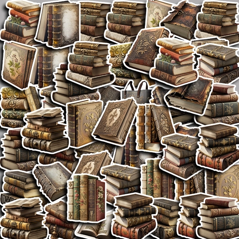 Adesivi per Libri Vintage Retro per Scrapbooking Journaling Adesivi Estetici per Libri Impermeabili per Cover Cellulare Tablet Laptop