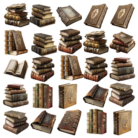 Adesivi per Libri Vintage Retro per Scrapbooking Journaling Adesivi Estetici per Libri Impermeabili per Cover Cellulare Tablet Laptop