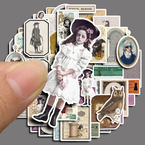 Pegatinas Decorativas Impermeables Vintage Victorian Steampunk Para Scrapbooking Funda De Teléfono Laptop Maleta Calcomanías Retro