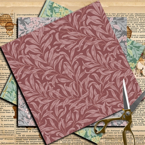 William Morris Botanisch Floral Scrapbook Papierpad Schwerer Karton Vintage Dekorpapier Für DIY Kunst Handwerk Journaling Verschönerung