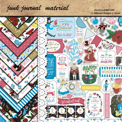 Vintage Märchenfiguren Scrapbook Papier Dekorative Material Hintergrundpapier Für DIY Journal Collage Kunst Handwerk