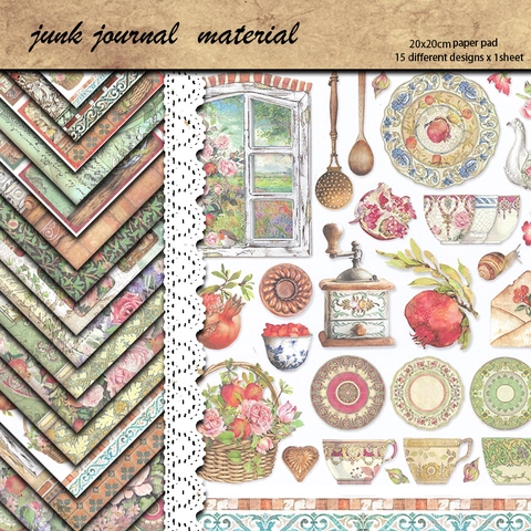 Vintage Granada Floral Scrapbook Hintergrundpapier Schwerer Farbkarton Für DIY Journal Basteln Fotoalbum Dekoration
