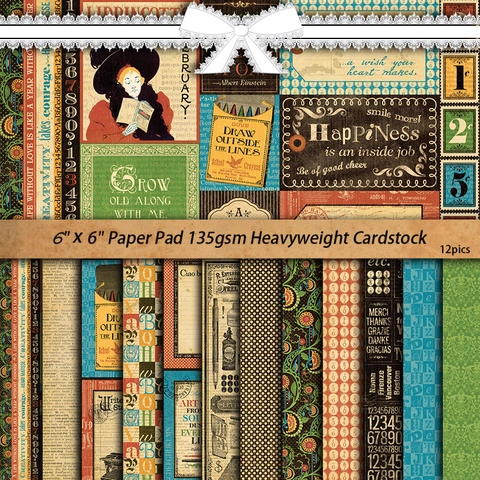 Vintage Dekorativer Scrapbook Papierblock Architektur Blumen Für Journaling DIY Collagen Hintergrund Fotografie Requisiten