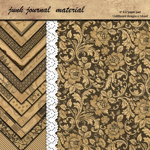 Carta per Scrapbooking Vintage 135gsm Cartoncino Pesante per Junk Journal DIY Creazioni Artistiche Decorative