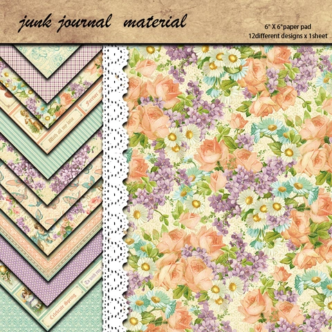 Carta per Scrapbooking Retrò Vittoriana Cartoncino a Fiori Angelo Carta Decorativa per Sfondo per Fai da Te Diari Arte