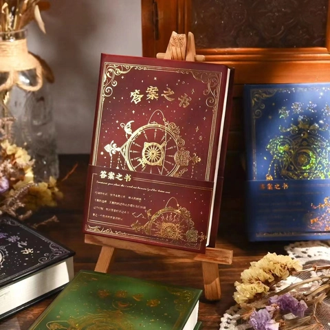 Misterioso Libro Delle Risposte Taccuino a Copertina Rigida Con Stampa Oro Vintage Libro Delle Profezie Celesti Regalo Di Compleanno