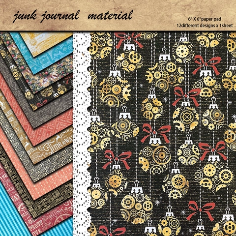 Vintage Pattern Decorative Material Paper For Scrapbooking DIY Junk Journaling Retro Background Paper Craft Projects