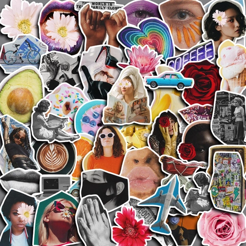 Retro Esthetische Stickers Waterdicht PVC Die Cut Decals Voor Scrapbooking Laptop Telefoon Journaling DIY Decoratie