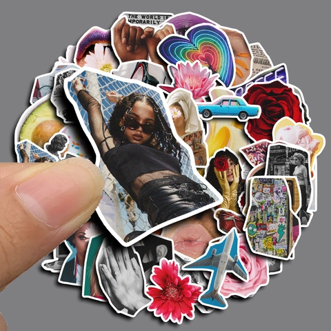 Retro Esthetische Stickers Waterdicht PVC Die Cut Decals Voor Scrapbooking Laptop Telefoon Journaling DIY Decoratie