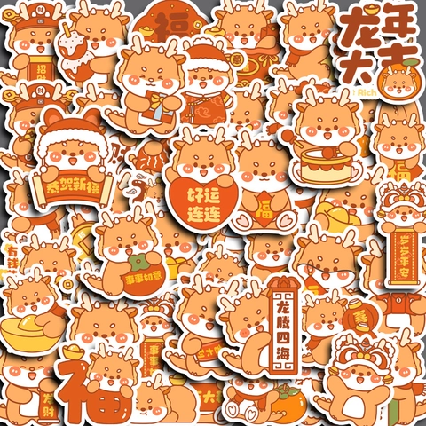 Adesivi Drago Cartone Animato Impermeabili Per Decorazione Scrapbook DIY Decalcomanie Animali Carini Per Bambini Studenti Diario