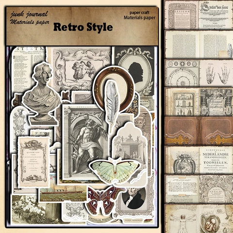 Vintage Griechische Mythologie Junk Journal Material Papier Und Aufkleber Set Retro Klassisches Porträt DIY Handwerk Dekor