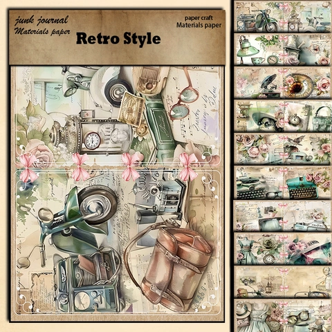 Vintage Ästhetik Scrapbooking Material Papier Säurefrei Tagebuch Thema Hintergrundpapier Für DIY Junk Journaling Dekoration