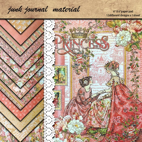 Vintage Viktorianische Prinzessin Floral Scrapbook Karton Material Für DIY Junk Journal Scrapbooking Dekorative Kunst Papier