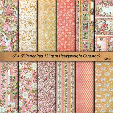 Vintage Viktorianische Prinzessin Floral Scrapbook Karton Material Für DIY Junk Journal Scrapbooking Dekorative Kunst Papier