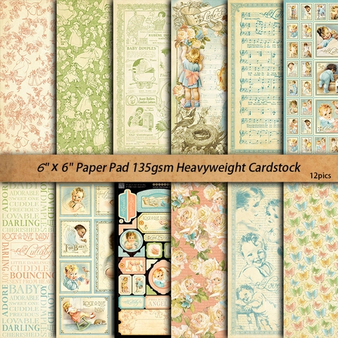 Papel De Material De Scrapbooking De Ángel Vintage Estilo Victoriano Cartulina De Gran Gramaje Para Decoración De Diarios Papel De Fondo Estético Retro