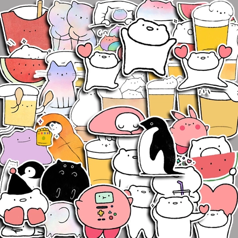Pegatinas De Dibujos Animados Kawaii Para Scrapbooking DIY Diario Funda De Teléfono Pegatinas Estéticas Autoadhesivas Para Niñas