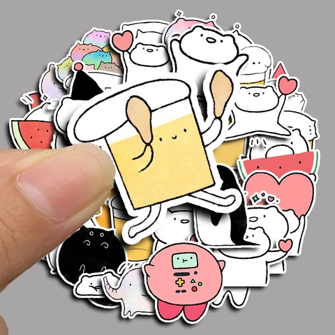 Pegatinas De Dibujos Animados Kawaii Para Scrapbooking DIY Diario Funda De Teléfono Pegatinas Estéticas Autoadhesivas Para Niñas