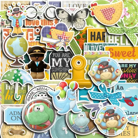 Süße Cartoon Tier Aufkleber Wasserdicht DIY Scrapbooking Journal Dekorative Decals Für Laptop Handyhülle Gepäck