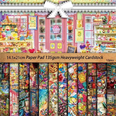 Maximalistisches Vintage Scrapbooking Papier Retro Journaling Material Karton Hintergrundpapier Für DIY Basteln Junk Journal Kunstprojekte