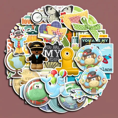Süße Cartoon Tier Aufkleber Wasserdicht DIY Scrapbooking Journal Dekorative Decals Für Laptop Handyhülle Gepäck