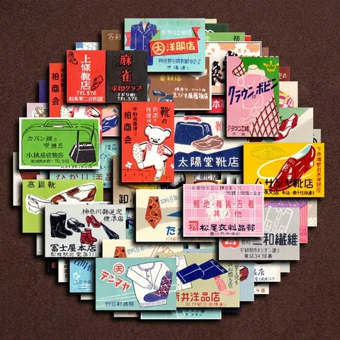 Japanese Retro Shop Sign Scrapbooking Stickers Vintage Objects Series Decorative Decals For Phone Case Laptop Journal DIY Crafts