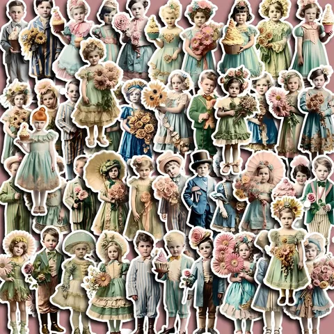 Vintage Engel Paradies Dekorative Aufkleber Für Scrapbooking Journaling DIY Handwerk Victorianischen Stil Cartoon Kinder Aufkleber