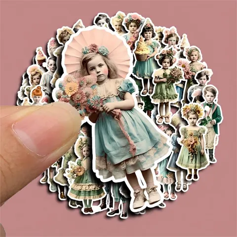 Vintage Engel Paradies Dekorative Aufkleber Für Scrapbooking Journaling DIY Handwerk Victorianischen Stil Cartoon Kinder Aufkleber