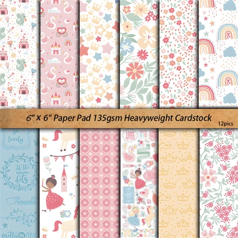 Retro Prinzessinnen Thema Dekorative Material Papier Pad Märchen Hintergrund Für DIY Scrapbooking Junk Journal Handwerk Collage