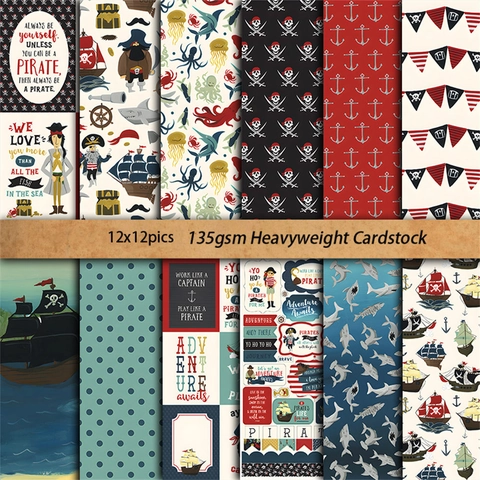 Piraten Thema Retro Junk Journal Material Papier Scrapbooking Hintergrundpapier Für DIY Kunst Handwerk Journaling Dekorative Papier Pad