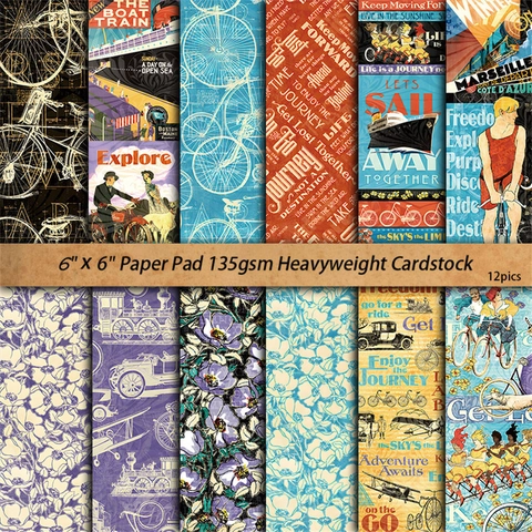 Vintage Retro Stil Lebensreise Material Papier Für Scrapbooking DIY Junk Journal Planer Hintergrund Dekoratives Material Papier