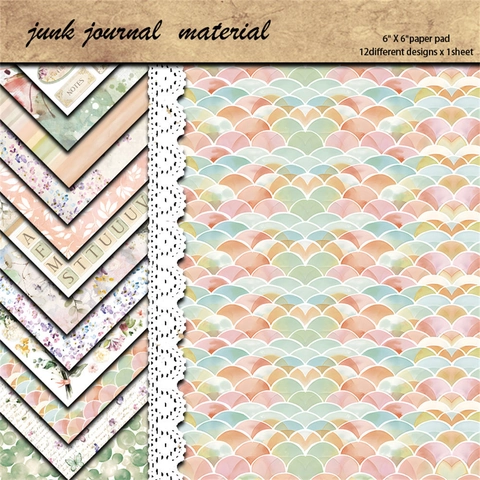 Retro Blühende Scrapbook Papier Material Pack Schwerer Karton Für DIY Journaling Basteln Vintage Blumenmuster Papier