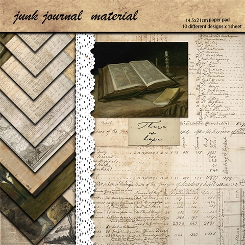 Vintage Scrapbooking Material Papier Retro Manuskript Karte Journal Hintergrund DIY Collage Papier Für Handwerk Scrapbook Zubehör