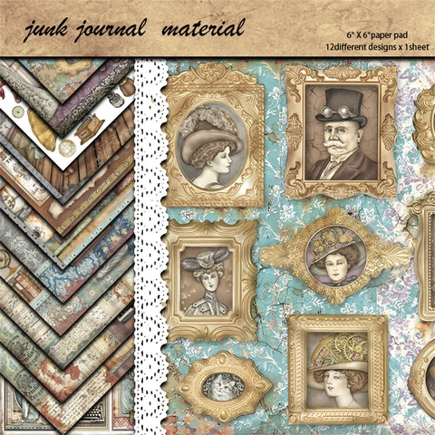 Papel De Material De Scrapbooking Steampunk Victoriano Vintage Para Collage De Diario DIY Decoración Artesanal Papel De Fondo