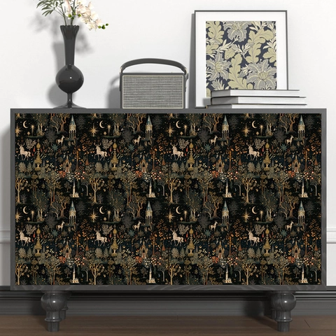 Vintage Mythical Forest Floral Peel And Stick Wallpaper Waterproof Self Adhesive Wall Sticker Home Decor For Bedroom Kitchen