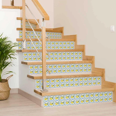 Mediterraner Stil Zitronen Frucht PVC Wandaufkleber Wasserdicht Ölbeständig Selbstklebende Fliesenaufkleber Für Küche Badezimmer Deko