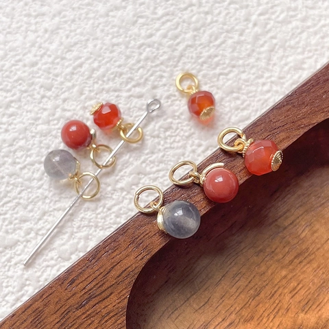 Naturstein Persimone Laterne Anhänger Vergoldetes Kupfer Für DIY Schmuckherstellung Handgefertigte Armband Halskette Zubehör