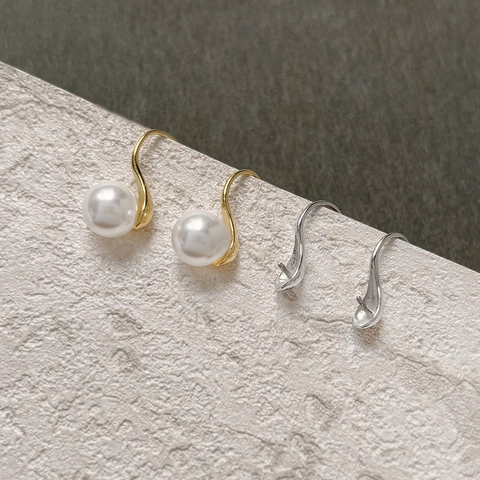 Ganchos para Pendientes Base Perla Cobre Poste Plata Ley 925 DIY Accesorios de Joyería Mujer Piezas Elegantes