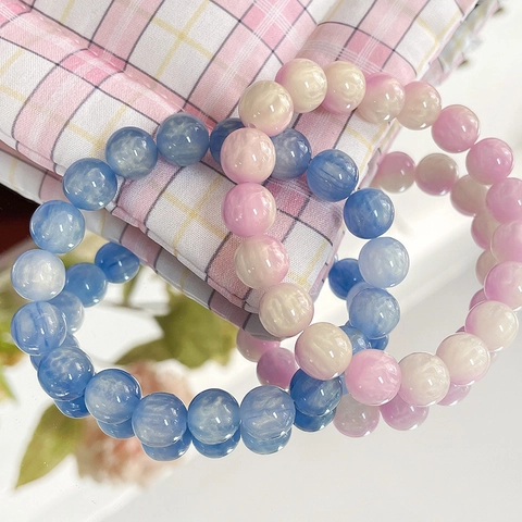 Cuentas de Resina Redondas con Efecto de Ojo de Gato y Pintura al Óleo Accesorios de Joyería DIY Cuentas Sueltas para Pulseras