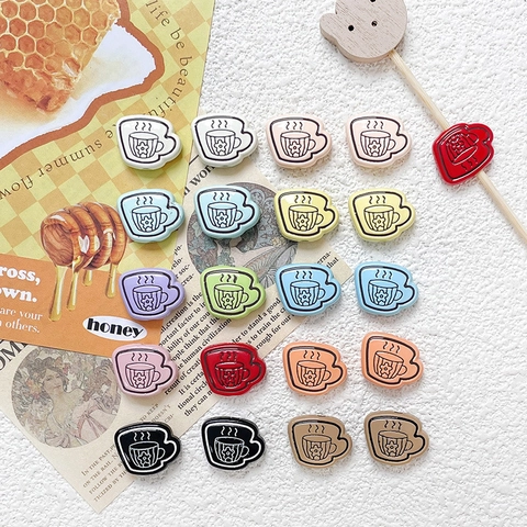 Colorful Cute Cartoon Coffee Cup Alloy Beads For DIY Jewelry Making Handmade Necklace Earring Pendant Craft Accessories