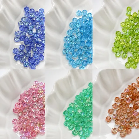 Tsjechisch Glas Madeliefje Kralen Iriserende Bloem Lampwerk Losse Kralen Voor DIY Sieraden Maken Handgemaakte Armband Ketting