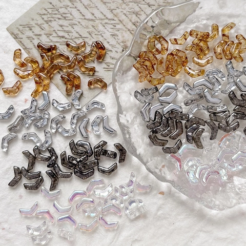 Czech Glass V Shape Chevron Beads Double Hole Arrowhead Loose Beads For DIY Bracelet Necklace Jewelry Making Finding Handmade Accessory