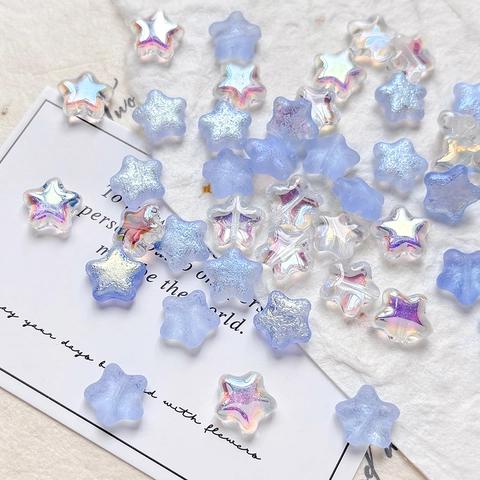 Aurora AB Star Shaped Czech Glass Beads Colorful Star Loose Beads For DIY Bracelet Necklace Jewelry Making Accessories