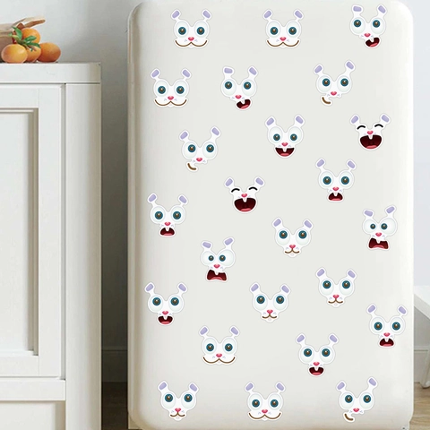 Schattige Pasen Konijn Gezicht Expressie Stickers Voor DIY Ei Decoratie Verschillende Konijnen Gezichtskenmerken Decals