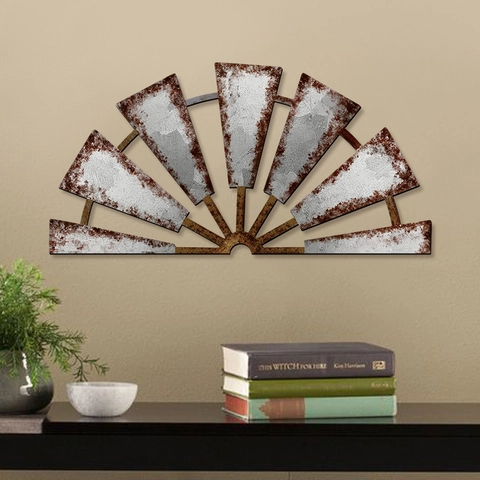 Rustic Poplar Wood Windmill Wall Decor Farmhouse Hollow Wooden Sign For Living Room Bedroom Home Decoration Wall Hanging Art